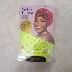 MAGIC COLLECTION - Fashion Turban Rope Twist/Rhinestone Neon Hat